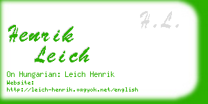 henrik leich business card
